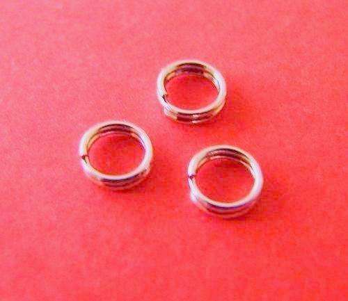 Pack of 5.1mm Silvertone Split Rings (50 Pieces per Pack)