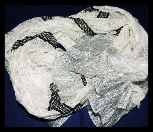 White and Silver Scarf