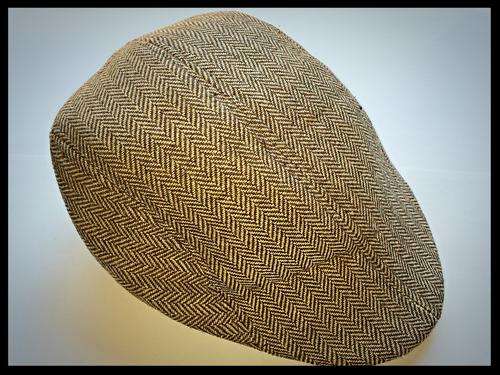 Mens Gatsby Flat-Cap Hat Beige