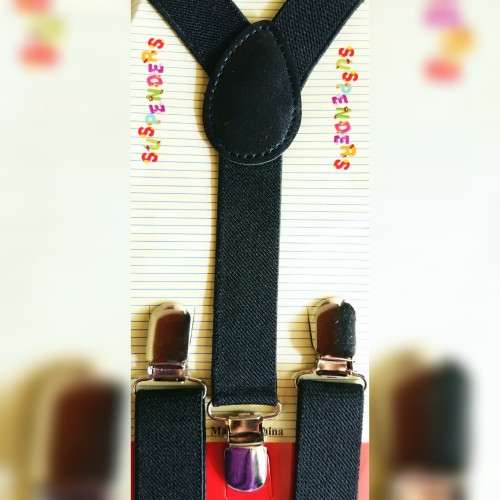 Kiddies Black Suspenders