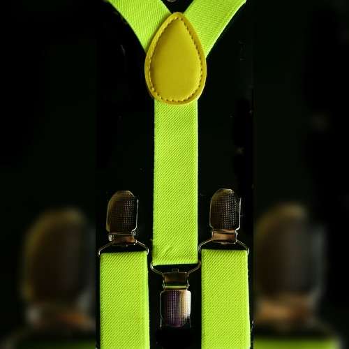 Kiddies Neon Yellow Suspenders