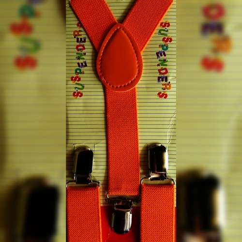 Kiddies Orange Suspenders