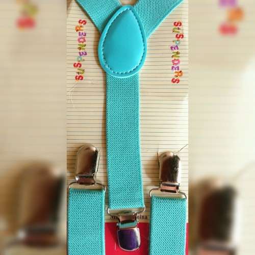 Kiddies Turqoise Blue Suspenders
