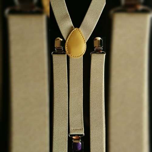 Beige Suspenders