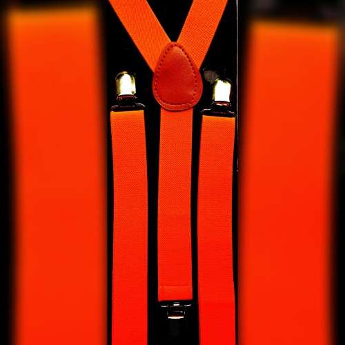 Neon Orange Suspenders
