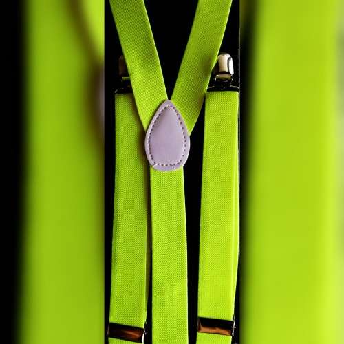Neon Yellow Suspenders
