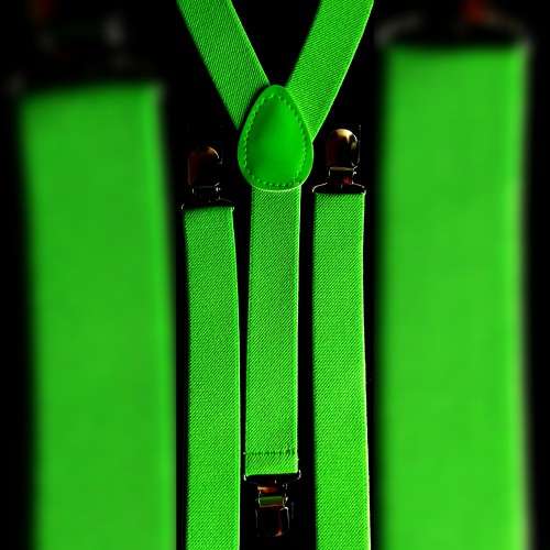 Neon Green Suspenders