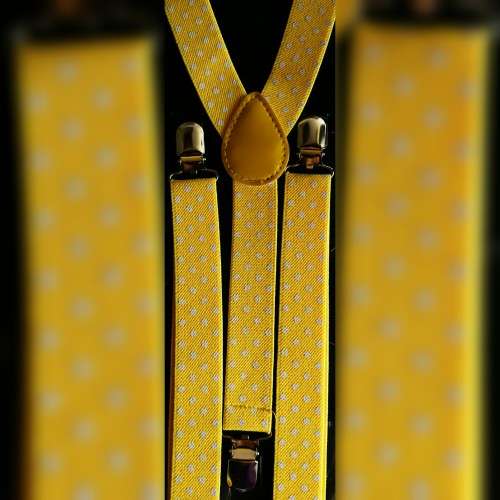 Yellow Polkadot Suspenders