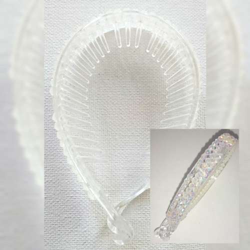 Clear Sparkle Round Banana Clip
