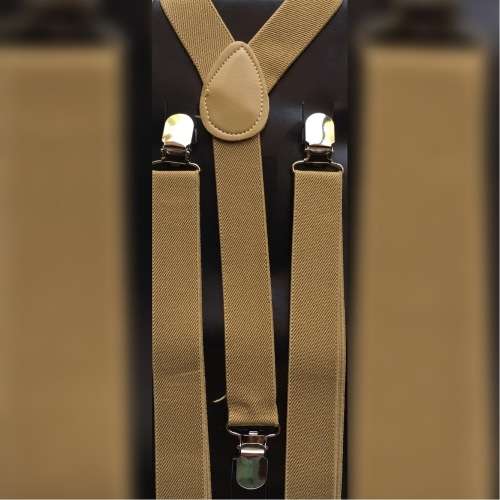Camel Beige Suspenders