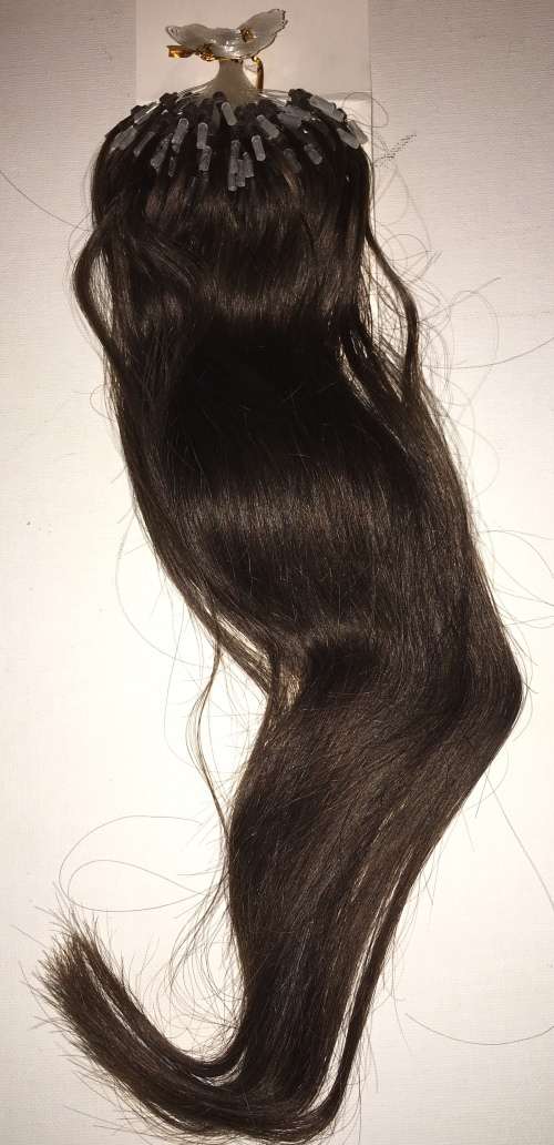 16" Microloop Human Hair Extensions Brown 100 Strands