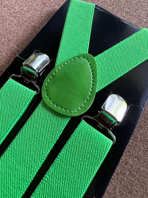 Neon Green Suspenders