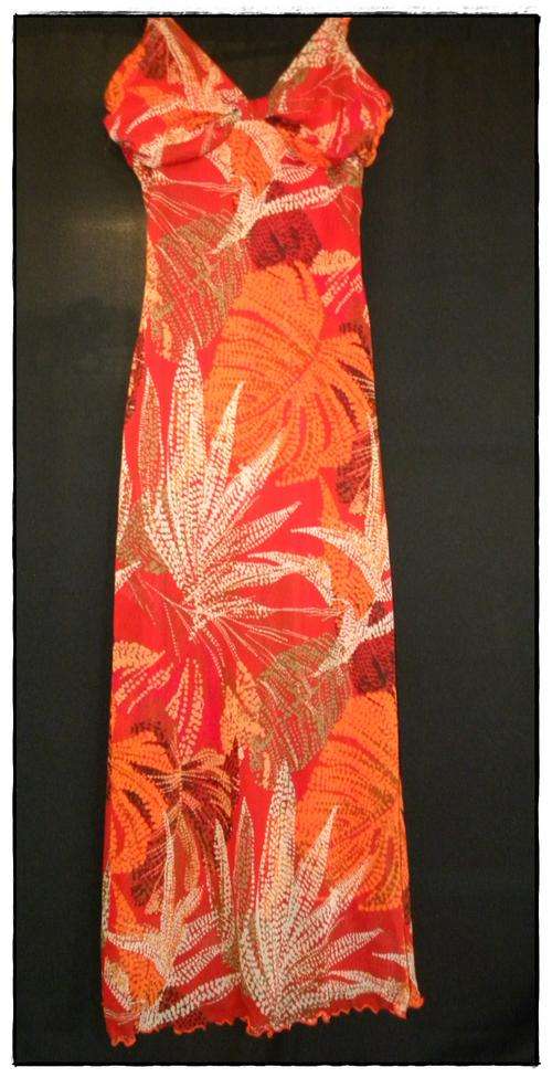 Beautiful Long Ladies Dress Orange Strappy (OASIS) Size 34