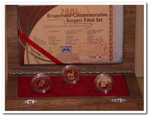!! 2004 Krugerrand Commemorative Burgers Pond Set Coarse and Fine Beard !!!
