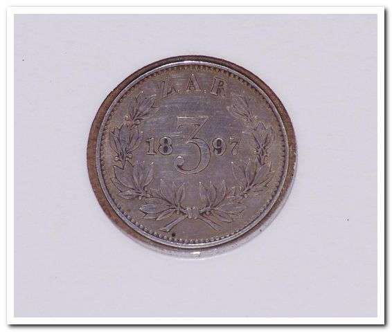 ## 1897 SILVER 3D THREE PENCE - UNC !!