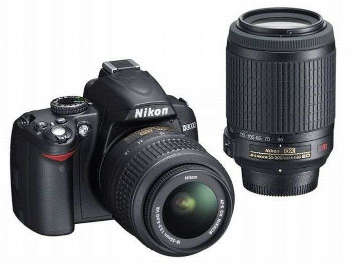 NEW Nikon D3000 18-55mm + 55-200mm Double Lens Kit