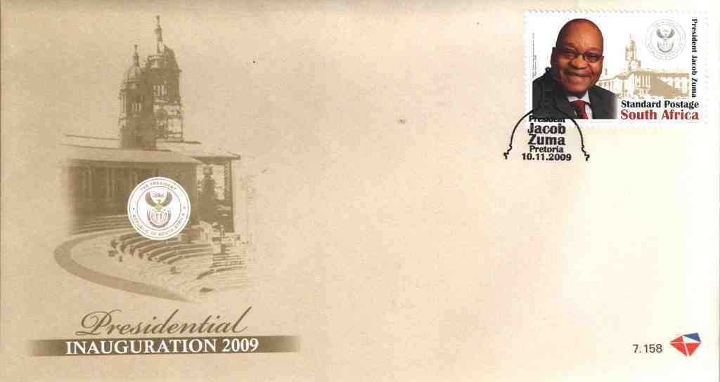 2009 - FDC 7.158 - President Zuma Inauguration