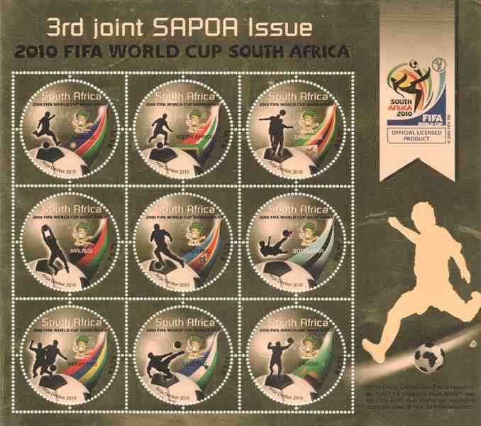 2010 FIFA SA World Cup Soccer - GOLD FOIL (Full Sheet)