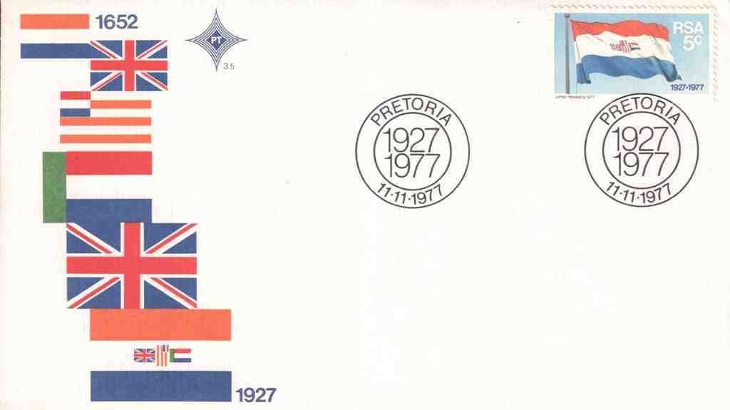 1977 - SA FDC 3.5 - The (old) South African Flag