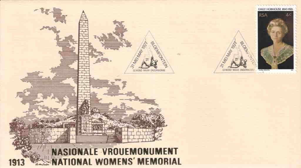 1977 - SA FDC - National Women's Memorial