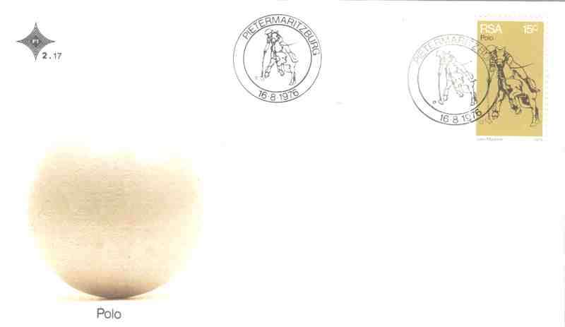 1976 - SA FDC 2.17 - Sport - Polo (Horse)