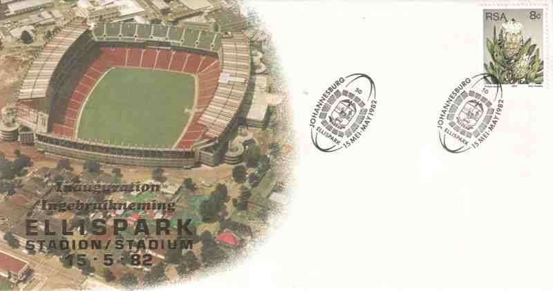 1982 - SA FDC - Sport - Rugby - Inauguration of Elispark Stadium