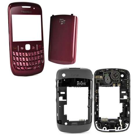 BlackBerry Curve 8520 Original/Genuine Cover Housing dark red