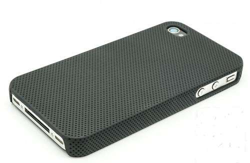 Iphone 4,4s metal mesh back case pouch black free postage