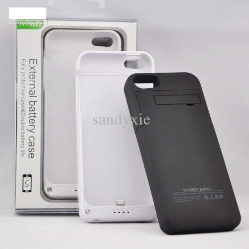iPhone 5 5G External RECHARGEABL BATTERY CHARGER POWER BANK COVER CASE black or white