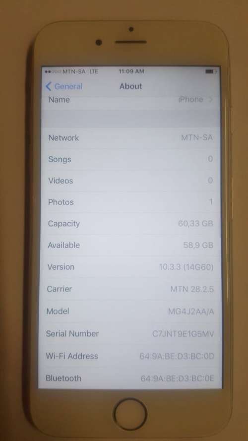 iphone 6 64gb white in good condition
