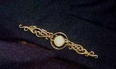 Vintage 'Monet' Rolled Gold Brooch/Pin with Faux Pearl and Ear-rings