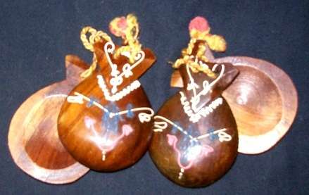 Castanets with Raised Design