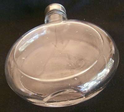 Vintage Glass Hip Flask