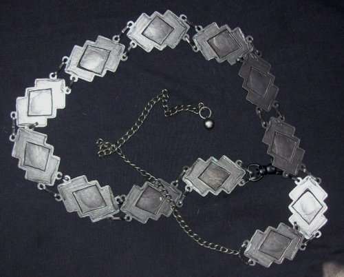 PEWTER AND TURQUOISE LINK-BELT