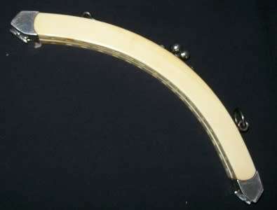 VINTAGE FRENCH IVORY CELLULOID HANDBAG FRAME