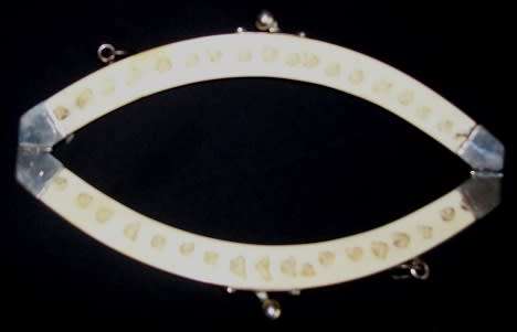 VINTAGE FRENCH IVORY CELLULOID HANDBAG FRAME