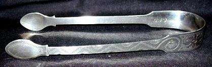 George III Bright Silver Sugar Tongs