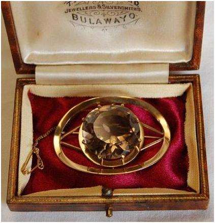 Vintage Large Topaz Brooch