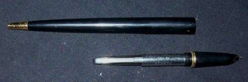 VINTAGE BLUE MARBLE PARKER FOUNTAIN PEN HOLDER