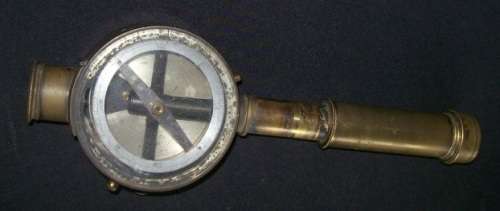 ANTIQUE COMPASS WITH TELESCOPING HANDLE