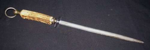 BUTCHERS STEEL  Horn handle