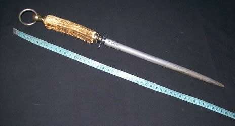 BUTCHERS STEEL  Horn handle