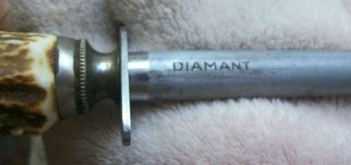 BUTCHERS STEEL  Horn handle