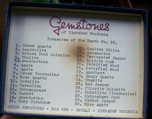 GEMSTONES F RHODESIA
