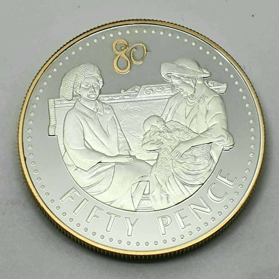 2006 | 50 Pence | Birth of Prince William | Silver Proof Crown | UK Royal Mint | R1 Start | NR