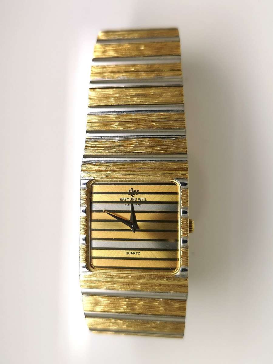 Vintage | RAYMOND WEIL | GENEVE | Designer Watch | 18K Gold Plated | Authentic | R1 Start