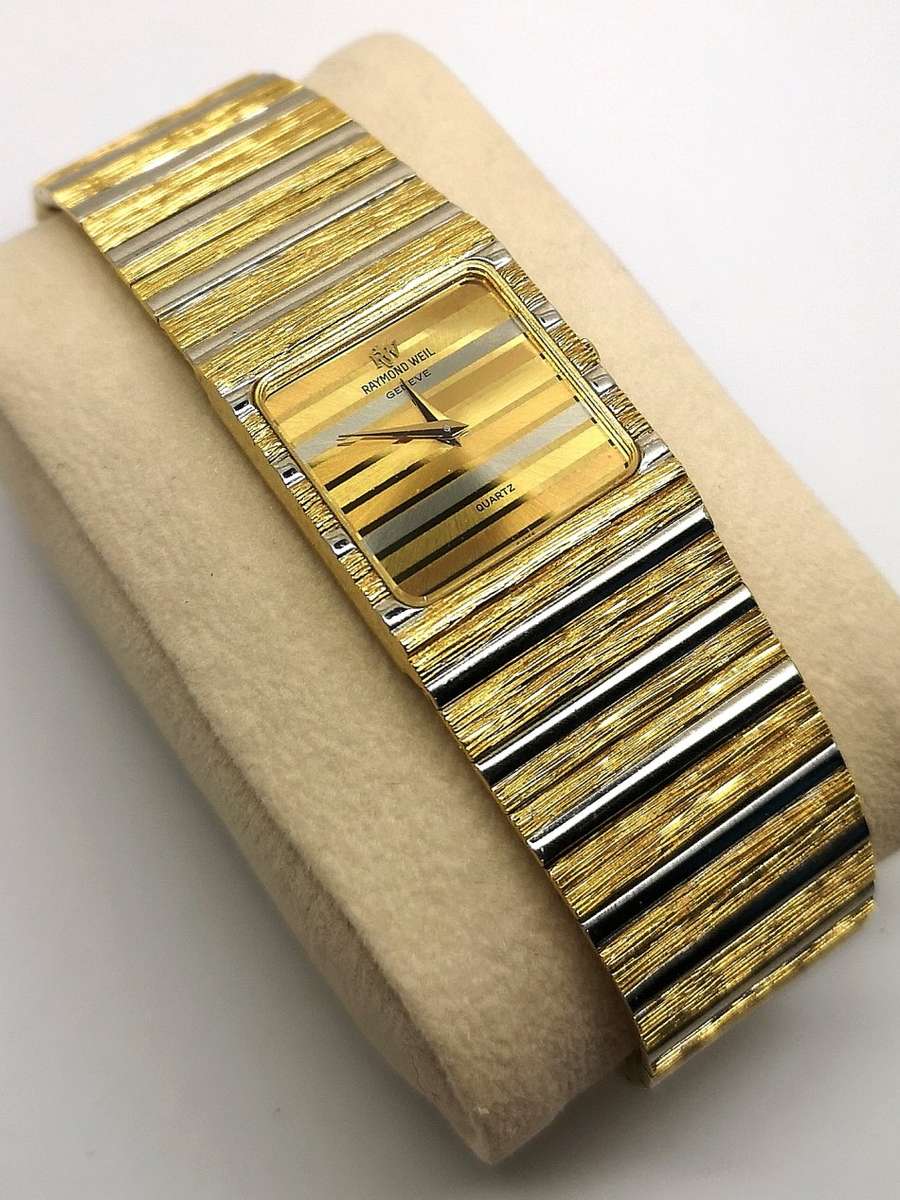 Vintage | RAYMOND WEIL | GENEVE | Designer Watch | 18K Gold Plated | Authentic | R1 Start