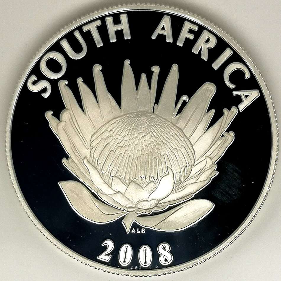 2008 | Proof | MAHATMA GANDHI | R1 Silver | Encapsulated and SA Mint Box | As per Images | R1 Start
