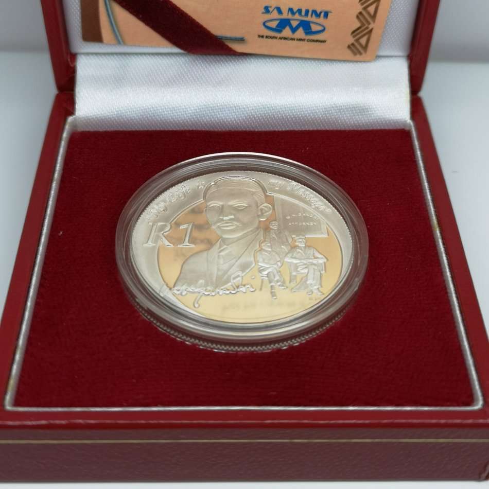 2008 | Proof | MAHATMA GANDHI | R1 Silver | Encapsulated and SA Mint Box | As per Images | R1 Start