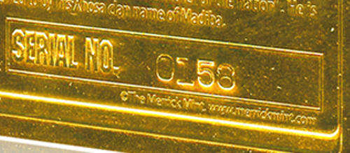 20 x Nelson Mandela | 2013 | Limited Edition | Graded 10 GEM-MT | 23kt | Gold Foil Cards | R1 Start